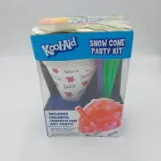 1 Kool-Aid Snow Cone Party Kit. 20 Cups & 20 Spoon Straws & Confetti