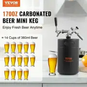Beer Growler Tap System, 5L Mini Keg, 304 Stainless Steel Pressurized Beer Growler, Keg Growler with Pressure Display, CO2 Regulator Faucet, Leak-Proof Ring For Draft, Homebrew, Craft Beer
