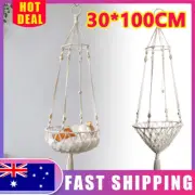 Woven Cat Nest Hammock - Hanging Basket Swing for Pets Cozy Cat Hanging Bed AU
