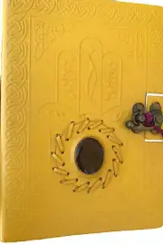 Hamsa Hand Third Eye Leather Journal Notebook Diary Journal India 8” X 6” NEW