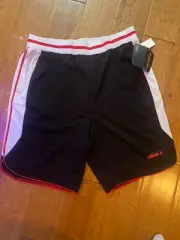 And1 Mens "Split Line" Basketball Short black white red size L