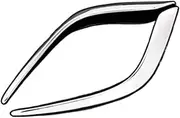 Pair Car Headlights Eyelids Eyebrow Chrome Front Lamp Cover Trim Strip Trim Stickers Compatible with Mazda 6 Compatible with Atenza Gj 2014-2016 Chrome Style