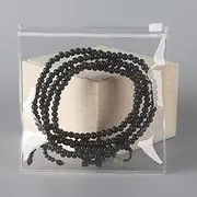 HSLFUAI 50PCS Transparent Zip Lock PVP Bags Square Clear Zipper Jewelry Pouches Earring Bracelet Storage Organizer (15 * 15cm 5.9 * 5.9 inch)