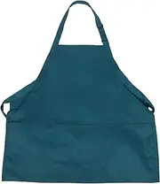 [Minkissy] Dishwashing Apron for Adults Men's and Women's Work Apron Pilling-resistant Fabric Adjustable Neck Large Pocket and