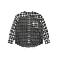 在飛比找momo購物網優惠-【PHANTACI】黑白格紋破壞 襯衫(23秋冬新品)