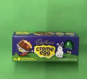 CADBURY CREME EGG Milk Chocolate and Fondant Easter Candy Box- 4.8 oz (4 Count)