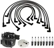 ACDelco Ignition Kit Distributor Rotor Cap Wire Spark Plugs For Bel Air Camaro