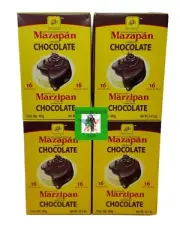 4 Pck (Cajas) Mazapanes De La Rosa Cubiertos D Chocolate 16 Mazapanes Cada Caja