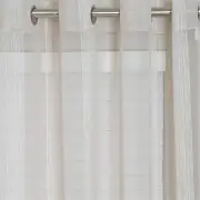 Laura Sheer Stripe Eyelet Curtain 140x220cm