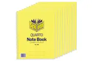 Spirax 593 Notebook Spiral Bound Side Open 120 Page Quarto 252x200mm Pack 10