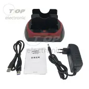 USB3.0 IDE+SATA 2.5"/3.5" HDD Dual Slot Hard Drive Station Reader Docking 6TB