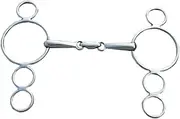 Oshhni Stainless Steel Continental Bit Horse Tack Practical Full Cheek Snaffle Bit for Controling Horse Activities Professionals