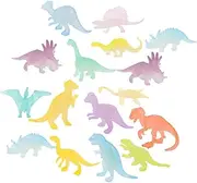HANABASS 16Pcs Luminous Dinosaur Figures Glow in Dark Realistic Dinosaur Models for Birthdays Halloween Christmas for Playtime Room Decor