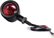 Motorcycle Indicators Flowing Turn Signal Lights UN&IVE&RSAL Motorcycle MI&NI 12v LED Turn Signals Amber & Red Brake Running Light Turn Signals Lights Accessories(1Pc Red)