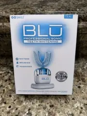 Go Smile Blu Professional Sonic Blue Toothbrush Teeth Whitening Kit Teal NIB