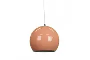 Itzel Modern Spherical Cord Drop Metal Pendant Light Lamp - Beige Red.