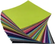 flic-flac 54pcs Felt Fabric Sheet Assorted Color Felt Pack DIY Craft Squares Nonwoven (10cm10cm)