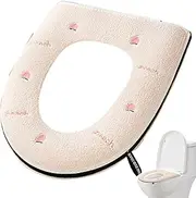 Toilet seat Cushion,Bathroom Cover Pad for Closestool Seat, Soft Bathroom Toilet Seat Cover Cushion Pads for Home(Beige)