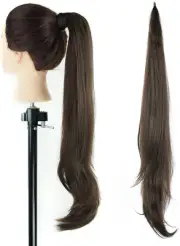 Hair Extension Pony Tail Flexible Pretty Hair Ponytails Hairpieces Wig (Brown)