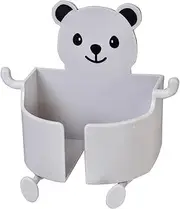 Decorative Wall Mounted Phone Charging Rack Self-Adhesive Remote Control Bear Shaped Cellphone Storage Rack