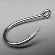 150/100/50Pcs Fishing Hook High Carbon Steel Circle Carp Eyed Barbed Size 2-15#