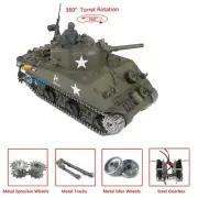 1/16 Henglong RC 7.0 M4A3 Sherman RTR Upgraded Tank 3898 W/ 360° Turret Model