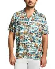 Robert Graham Getaway Printed Button Down Camp Shirt