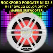 ROCKFORD FOSGATE M1D2-8 WHITE MARINE 8" COLOR OPTIX BOAT SUBWOOFER SPEAKER NEW!