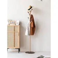 在飛比找ETMall東森購物網優惠-實木創意落地衣架客廳臥室立式床邊床頭櫸木掛衣架衣帽架