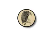 Patch badge print iron on glue vulture bird