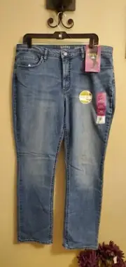 Lee Rider Ladies Size 16 Medium Straight Midrise Denim Jeans Stretch NWT New