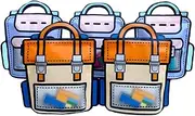 Trendybag Orange and Purple Top-handle Party Goodie Bags, Grip n' Seal Gift Bags with Stand-up Bottom, 20 Pcs (Large, Mixed Color)