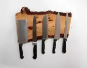 15" Old Growth Wall Knife Holder Ca Big Sur Sierra Redwood Strong Magnet L@@K