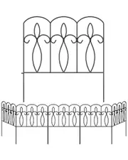 Sorbus 5-Panel Metal Garden Fence