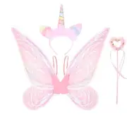 Fairy Costume Girls Angel Wing Hallow Fairy Wand, Fairy Headdress Set Cosplay