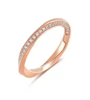 Mobius Series 18K Rose Gold Lab-Grown Diamond Wedding Ring Women 0.2ct IGI