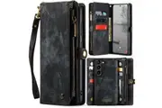 Samsung Galaxy S25+ 5G CaseMe 008 2-In-1 Wallet with Detachable Cover, 8 Card Slots + Zip Pocket