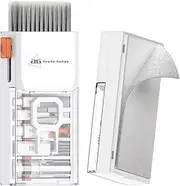Grete Gotye 10-in-1 Keyboard Cleaner, Laptop Cleaning Kit Lens Pen for DSLR Cameras, 3 in 1 Earbud Cleaner Pen, Computer Kit, Polish Cloth Brush Screen/Electronic/MacBook/Phone/iPad/PC/, Clear White