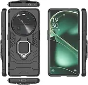 Compatible with Oppo Find X6 Pro 5G Case,Built-in Ring Kickstand,Compatible with Oppo Find X6 Pro 5G PGEM110 PGEM10 Case 2 in 1 Phone Cover HEI