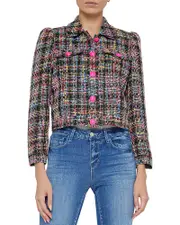 L'Agence Kasey Tweed Cropped Jacket