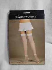 Elegant Moments Sheer Coral Thigh Hi Sz OSFM Stockings Style 1725