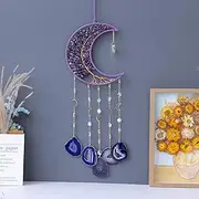 Amethyst Crystal Decor, Purple Crystal Gifts for Women, Crystal Tree, Amethyst Tree, Crystals and Healing Stones, Hanging Crystal Wind Chimes, Crystal Hanging Decor for Room Decor, Purple Room Decor