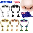 Magnetic Nose Ring Fake Septum Segment Helix Tragus Faux Clicker Non-Piercing AL