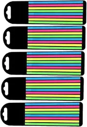 SEWACC 5 Pack Fluorescent 800 Sheets Book Tabs for Annotating Reading Strips for Books