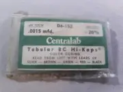 Centralab Tubular BC Hi-Kaps D6-152 600v .0015 Mfd