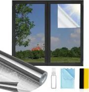 Window Privacy Film One Way,Reflective Mirror Window Film Daytime Privacy, UV Su