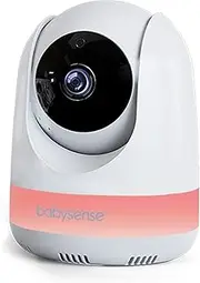 Add On Camera for Babysense Video Baby Monitor MaxView, Remote Pan Tilt Zoom, Two-Way Talk-Back Audio, Long Range, Night Vision, RGB Night Light, Lullabies, Temperature Monitoring