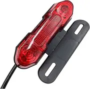 Indicators Flowing Turn Signal 1Pc 12V Motorcycle Electric Bicycle Ebike Taillight Signal Rear Rack Lamp Tail Light Night Traffic Warning Light Turn Signal Indicator