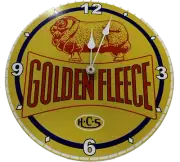 Golden Fleece Fuel Petrol Station Metal Clock Sign Man Cave Bar Shed Father Gift