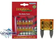 DNA DESIGNER AUDIO 7.5 AMP BROWN MINI BLADE FUSES 10 PACK BLADE FUSE WFM107